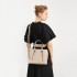 LT2135 - Miss Lulu Crocodile Pattern Large Capacity Leather Cross-body Handbag - Khaki