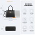 LT2204 - Miss Lulu Klassisch Kontrast Metallschloss Leder Handtasche - Schwarz