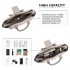 LT2204 - Miss Lulu Klassisch Kontrast Metallschloss Leder Handtasche - Grau