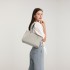 LT2206 - Miss Lulu Klassisch Leder Groß Tasche Handtasche - Grau