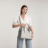 LT2206 - Miss Lulu Klassisch Leder Groß Tasche Handtasche - Grau