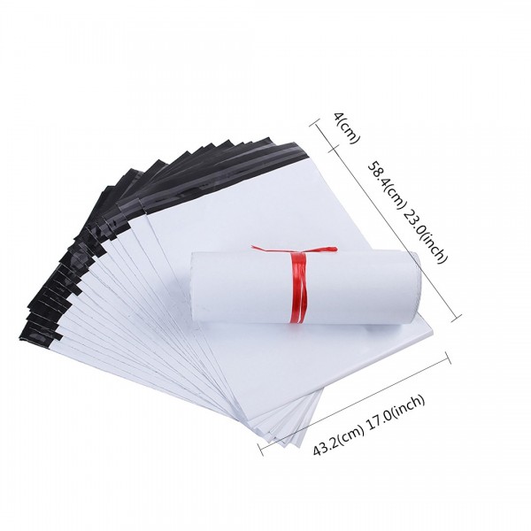 MAIL XL 100 - Poly Mail Bags Extra Large Size 17"x23" Waterproof, Tear-Resistant, Self-Seal Postal Bags - 100 Pieces