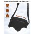 MSM2619 - Miss Lulu Women’s Crossbody Bag, Multi‑Zip Pockets Compact Daily Shoulder Bag - Black