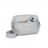 MSM2619 - Miss Lulu Women’s Crossbody Bag, Multi‑Zip Pockets Compact Daily Shoulder Bag - Light Grey