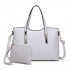 S1719 - Miss Lulu Pu Leather Handbag & Purse - White