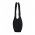 SRM2435 - Miss Lulu Reversible Corduroy Shoulder Bag with Spacious Interior - Black