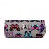 PC-B - Miss Lulu Canvas Pencil Case Butterfly Grey