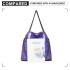 S1760 - Miss Lulu Metallic Effect Chain Tote Bag - Purple