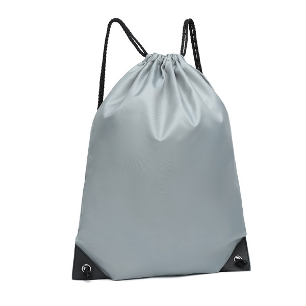 S2020 - Kono Polyester Drawstring Backpack - Grey