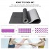 Kono TPE Non-slip Classic Yoga Mat - Black And Grey