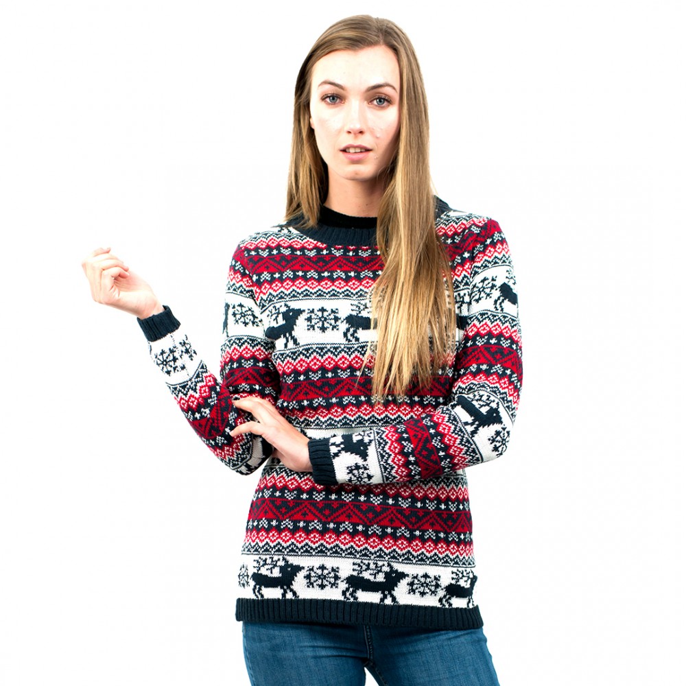 C3109 BE - Ladies Christmas Jumper With 