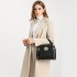 LB2126 - Miss Lulu Leather Look Practical Crossbody Bag - Grey