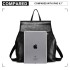 E6833 - MISS LULU Vintage Oil-Wax Faux Leather Backpack - Black