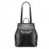 E6833 - MISS LULU Vintage Oil-Wax Faux Leather Backpack - Black