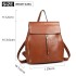 E6833 - MISS LULU Vintage Oil-Wax Faux Leather Backpack - Brown