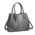 LT1822 - MISS LULU STRUCTURED PANELLED SHOULDER BAG - GREY