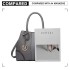 LT1822 - MISS LULU STRUCTURED PANELLED SHOULDER BAG - GREY