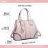 LT1822 - MISS LULU STRUCTURED PANELLED SHOULDER BAG - PINK