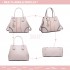LT1822 - MISS LULU STRUCTURED PANELLED SHOULDER BAG - PINK