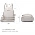 LT1705 - Miss Lulu PU Leather Look Small Fashion Backpack - White