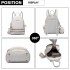 LT1705 - Miss Lulu PU Leather Look Small Fashion Backpack - White
