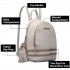 LT1705 - Miss Lulu PU Leather Look Small Fashion Backpack - White