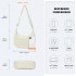 S2314 - Water-resistant Portable Crescent Shoulder Cross Body Bag - Beige