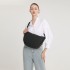 S2314 - Water-resistant Portable Crescent Shoulder Cross Body Bag - Beige