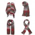 S6429 - Stylish Soft Warm Wrap Check Print Shawl Scarf - Red