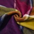 S6430 - Kobiety Moda Długi szal Grid Tassel Zimowy ciepły duży szalik w kratę - Fioletowy