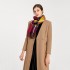 S6430 - Kobiety Moda Długi szal Grid Tassel Zimowy ciepły duży szalik w kratę - Fioletowy