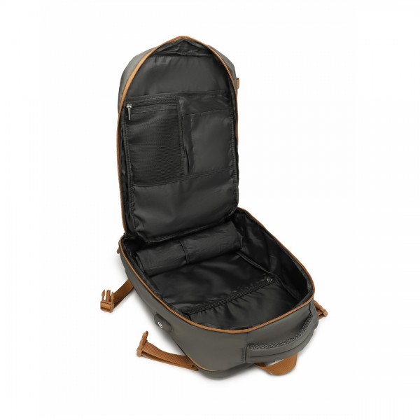 S2362 - Résistant à l'eau Fonctionnel sac à dos Avec compartiment à chaussures et port de charge USB - Gris