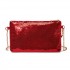 CLS2512 - Glam Sparkle Sequin Evening Clutch-Sleek, Shimmering Wristlet & Crossbody - Red