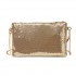 CLS2512 - Glam Sparkle Sequin Evening Clutch-Sleek, Shimmering Wristlet & Crossbody - Light Gold