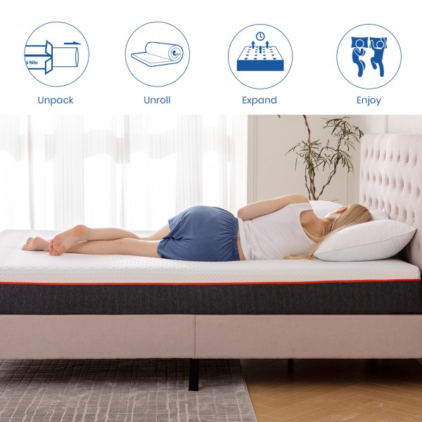 MTS006 - Good Nite Comfort Memory Foam Mattress – 16cm Thick Pressure Relief Mattress with Cooling Foam & Supportive 3-Layer Design -  120X190X16cm