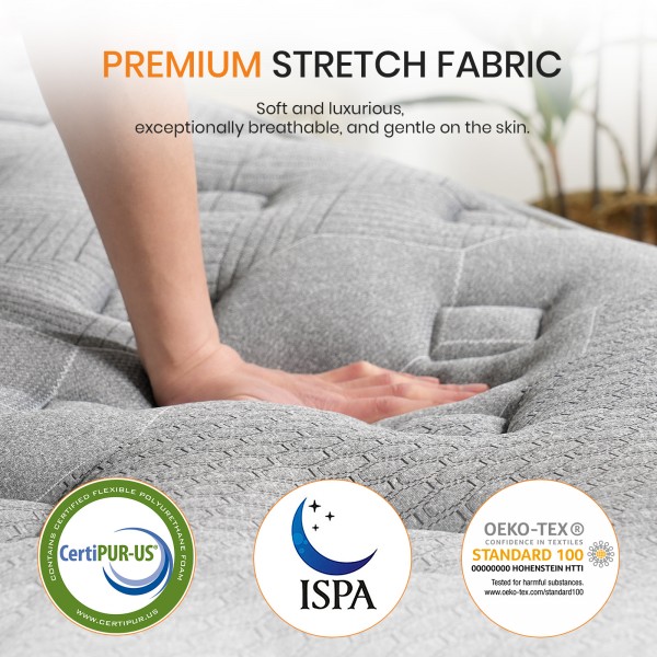 MTS007 - Good Nite 7-Zone Hybrid Pocket Springs Medium-Firm Mattress with 3D Breathable Fabric - 120×190×25cm