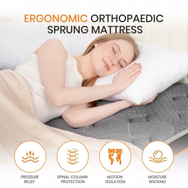 MTS007 - Good Nite 7-Zone Hybrid Pocket Springs Medium-Firm Mattress with 3D Breathable Fabric - 120×190×25cm