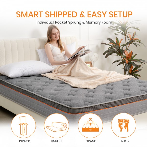 MTS007 - Good Nite 7-Zone Hybrid Pocket Springs Medium-Firm Mattress with 3D Breathable Fabric - 120×190×25cm
