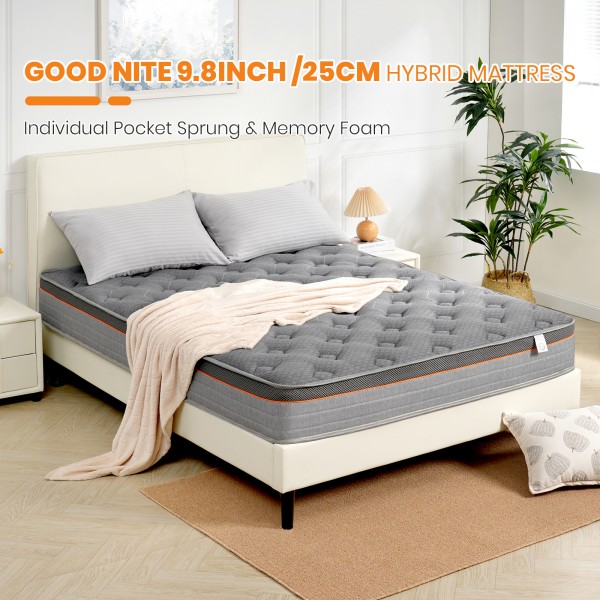 MTS007 - Good Nite 7-Zone Hybrid Pocket Springs Medium-Firm Mattress with 3D Breathable Fabric - 120×190×25cm