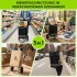 STO5546 - 3-in-1 Isolierter 56-L Einkaufswagen & Rucksack – Faltbarer Aluminiumrahmen mit Reflexstreifen - Schwarz