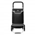 STO5546 - 3-in-1 Isolierter 56-L Einkaufswagen & Rucksack – Faltbarer Aluminiumrahmen mit Reflexstreifen - Schwarz