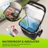 STO5546 - 3-in-1 Isolierter 56-L Einkaufswagen & Rucksack – Faltbarer Aluminiumrahmen mit Reflexstreifen - Schwarz