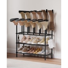 BFO4082-Two-tier Shoe Rack With Boot Storage BFO4082-Two-tier Shoe Rack With Boot Storage