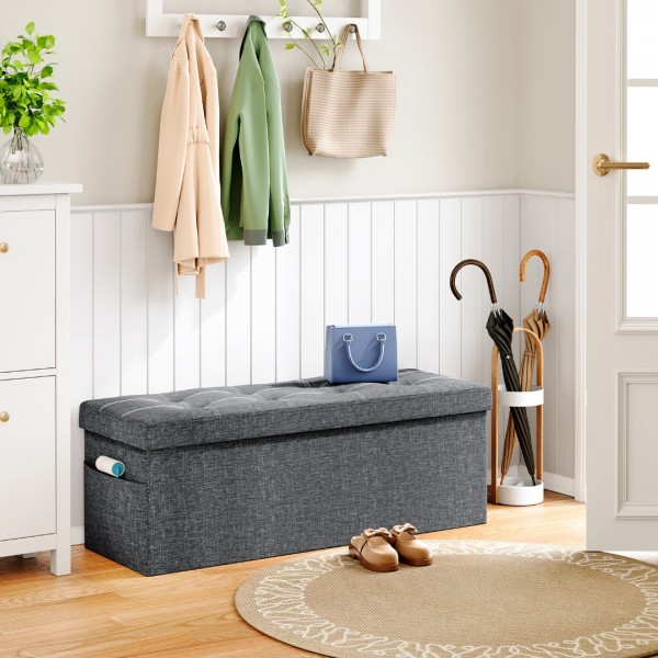 SOO4525-110cm Storage Ottoman - Grey