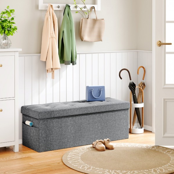 SOO4525-110cm Storage Ottoman - Light Grey SOO4525-110cm Storage Ottoman - Light Grey