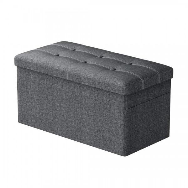 SOO4524-76cm Storage Ottoman - Grey