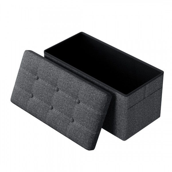 SOO4524-76cm Storage Ottoman - Grey