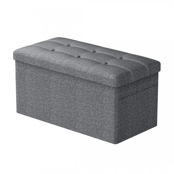SOO4524-76cm Storage Ottoman - Light Grey
