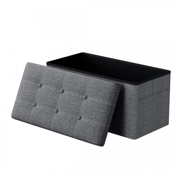 SOO4524-76cm Storage Ottoman - Light Grey