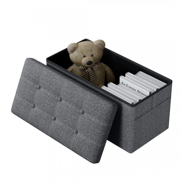 SOO4524-76cm Storage Ottoman - Light Grey